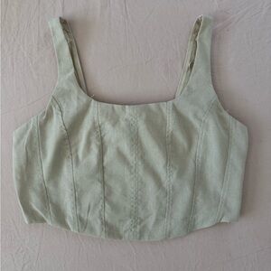 Crème cropped corset Women's Top